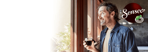 man with cup sustainable